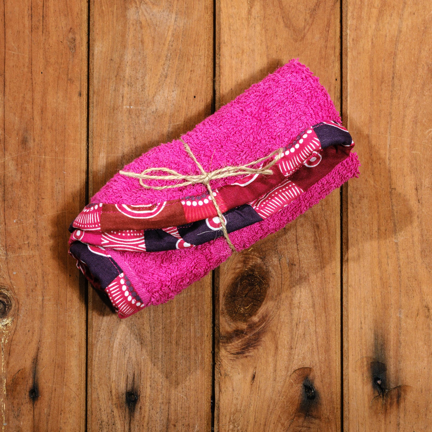 Washer – Hot Pink with 'Desert Flowers' Edging