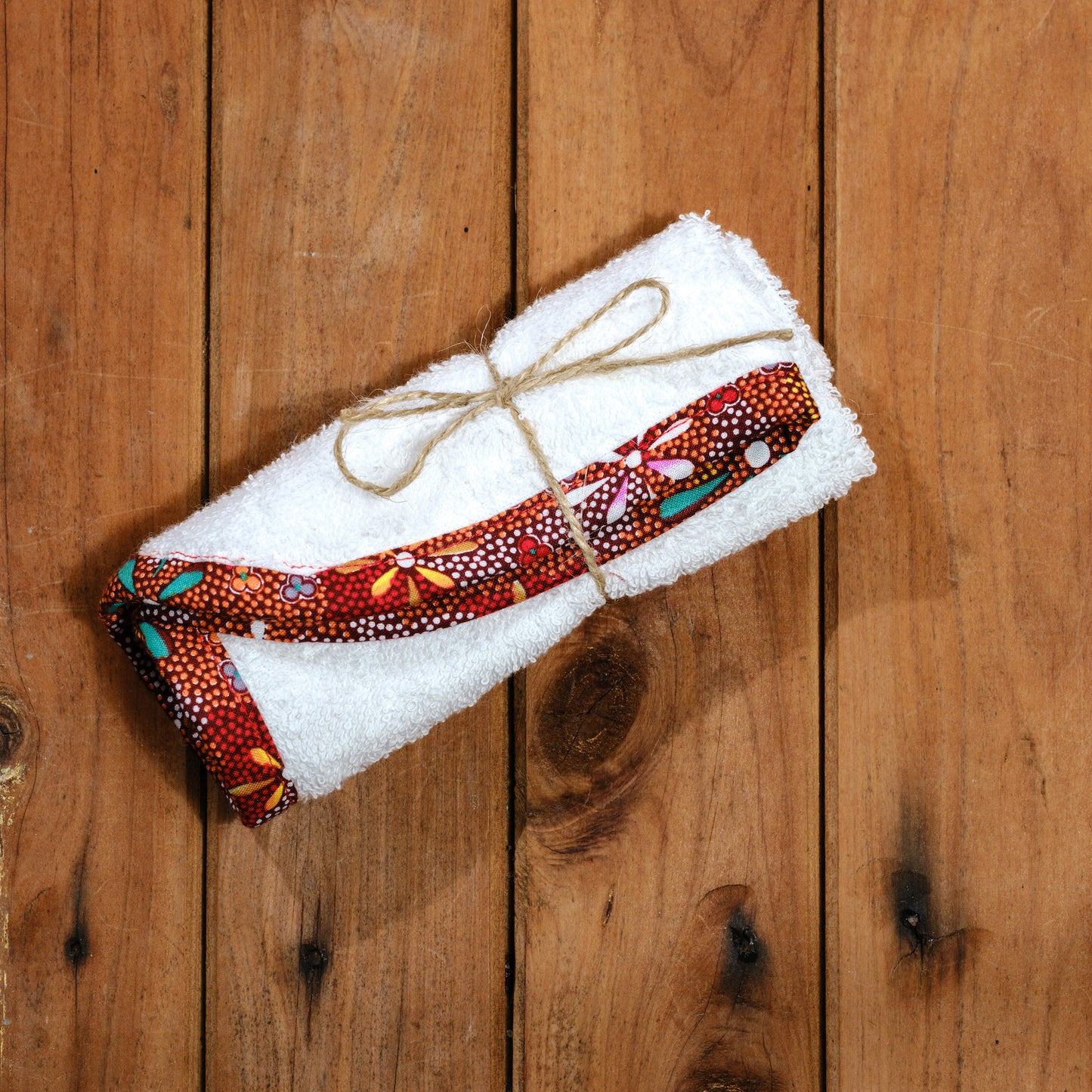 Washer – White with 'Flowers in the Desert' Edging