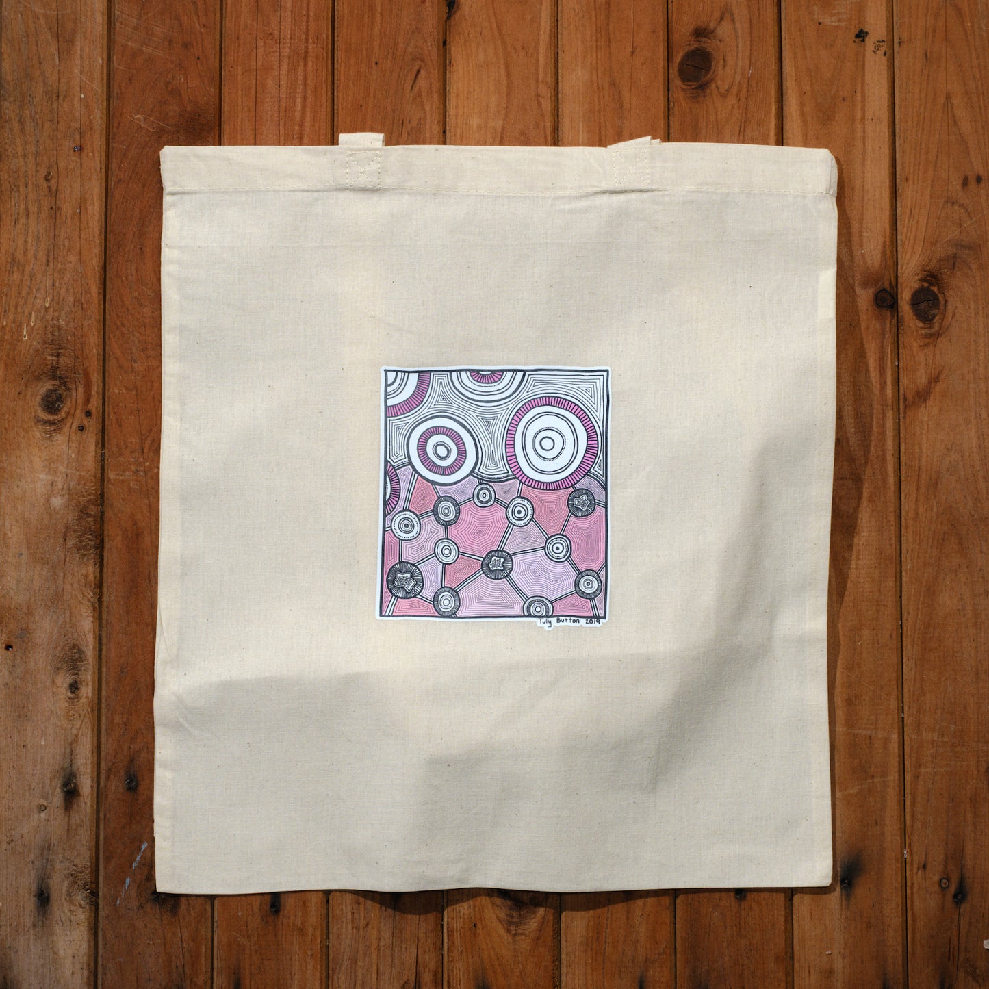 Tully Button Tote – Pink